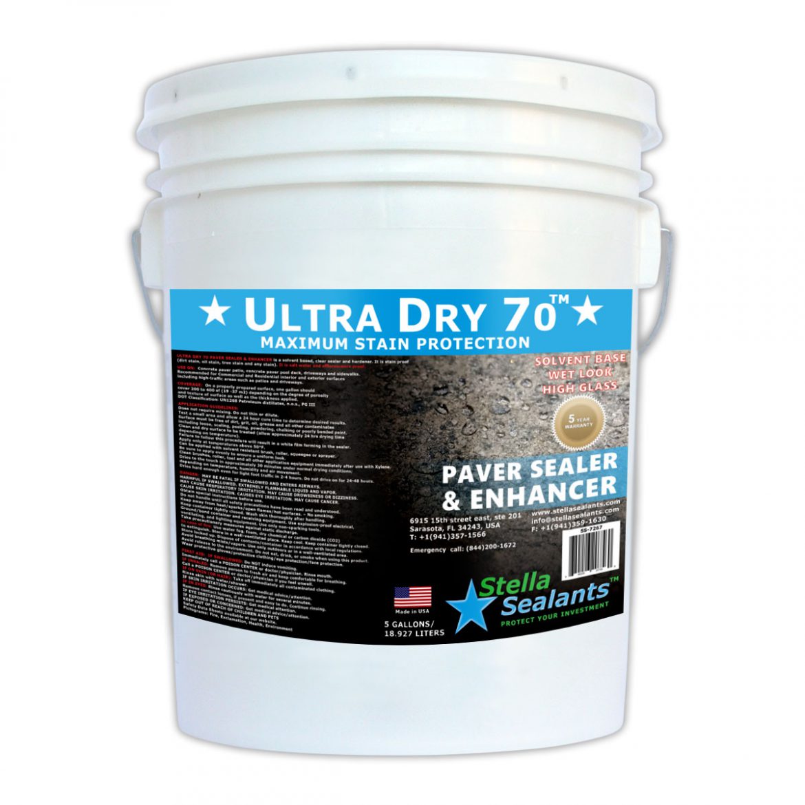 Ultra Dry 70 Paver Sealer & Enhancer - Stella Sealants Corporation